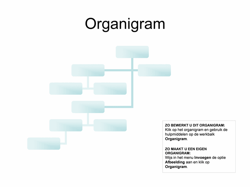 Een complex organigram