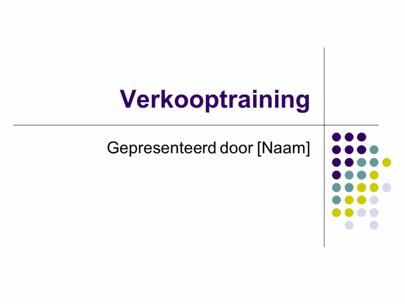 Verkooptrainingdia’s Verkooptrainingdia’s