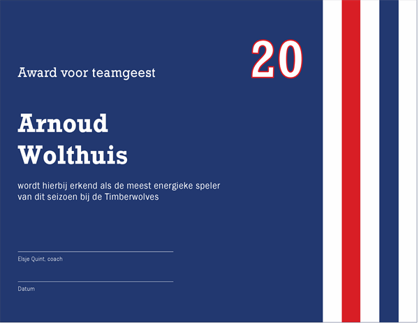 Award voor teamgeest Award voor teamgeest