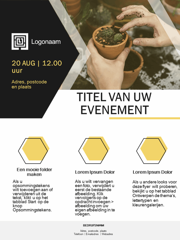Flyer voor kleine bedrijven (gouden ontwerp) Flyer voor kleine bedrijven (gouden ontwerp)