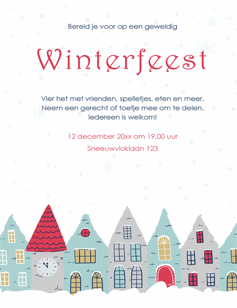 Flyer voor winterfeest
