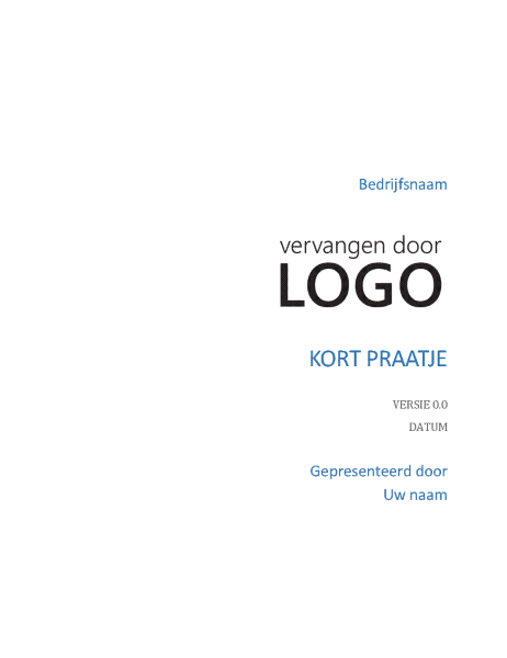 Kort praatje Kort praatje