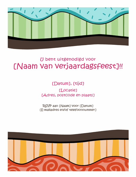 Verjaardagsfolder (fris ontwerp) Verjaardagsfolder (fris ontwerp)