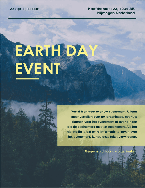 Folder voor Earth Day