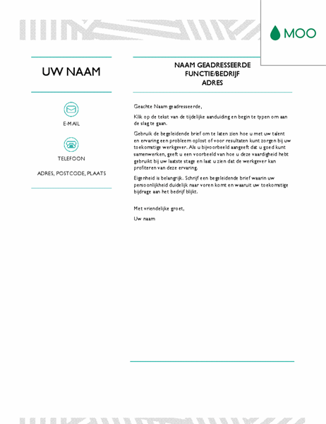 Creatieve sollicitatiebrief, ontworpen door MOO Creatieve sollicitatiebrief, ontworpen door MOO