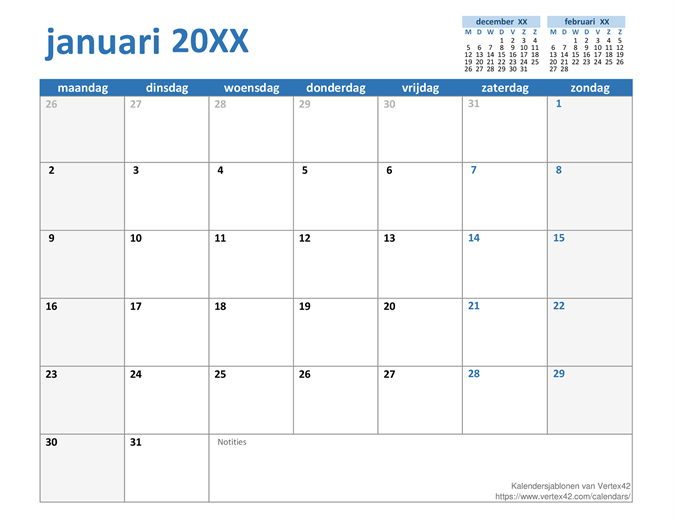 Oneindige jaarkalender Oneindige jaarkalender
