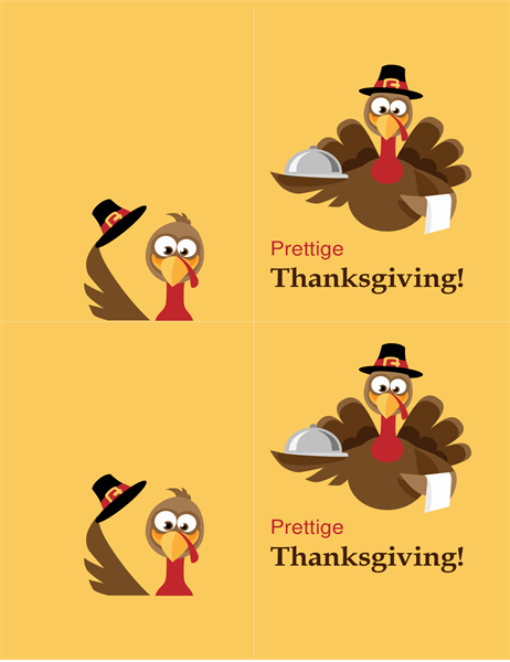 Vrolijke kalkoen Thanksgiving-kaart