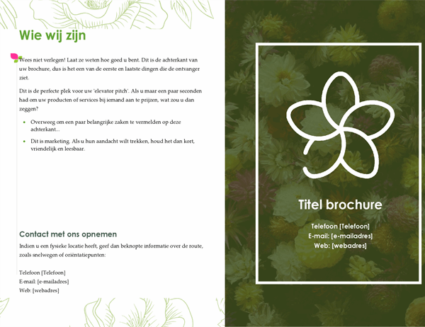 Groen bloemig-boekje Groen bloemig-boekje