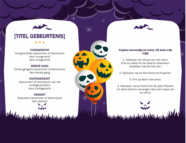 Spookachtig Halloween-menu