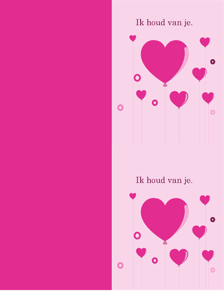 Hartballonnen Valentijnskaart