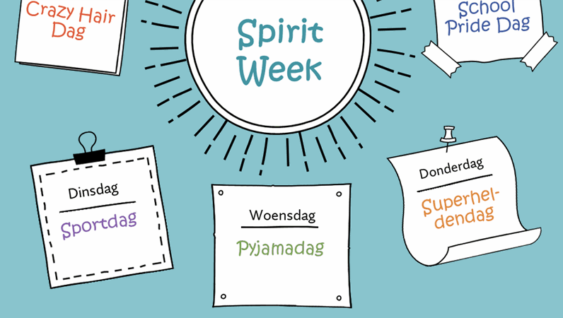 Agenda van 'spirit week'
