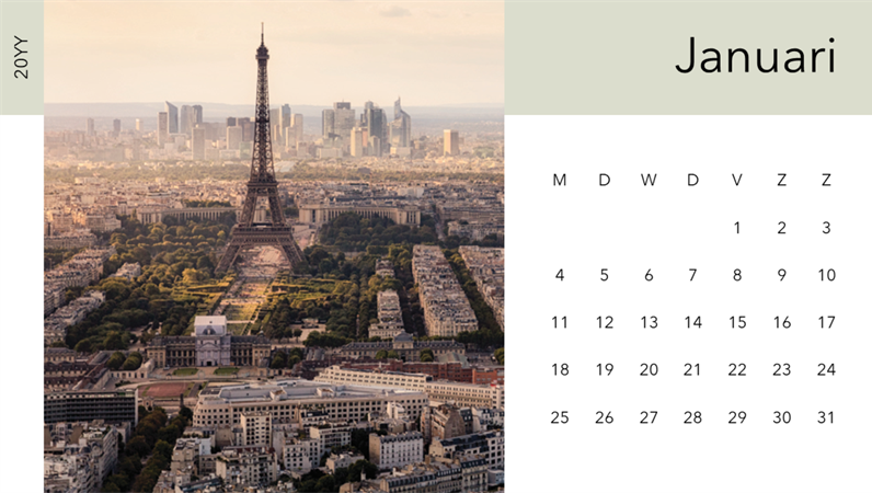 Fotokalender met stadsgezichten Fotokalender met stadsgezichten
