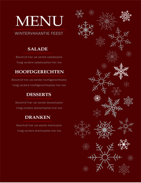 Elegant kerstmenu Elegant kerstmenu