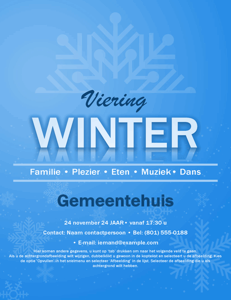 Folder voor evenementen met sneeuwvlok Folder voor evenementen met sneeuwvlok