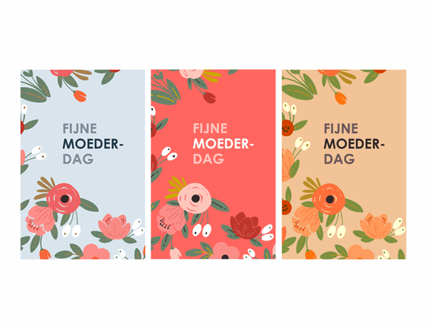 Moederdagkaart met elegant bloemenmotief Moederdagkaart met elegant bloemenmotief