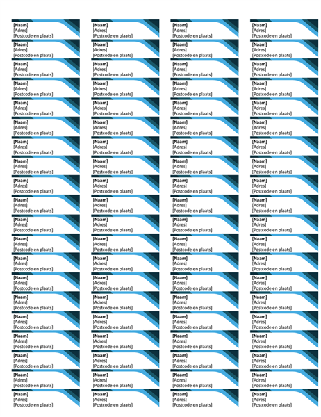 Blauwe etiketten (80 per pagina) Blauwe etiketten (80 per pagina)