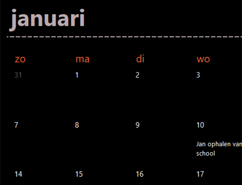 Eeuwigdurende-kalenderbladen (zwart)