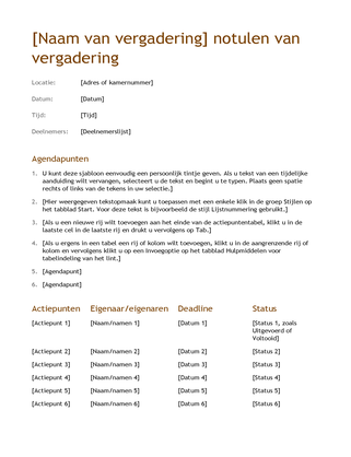 Notulen (eenvoudig) Notulen (eenvoudig)