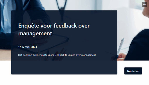 Enquête voor feedback over management