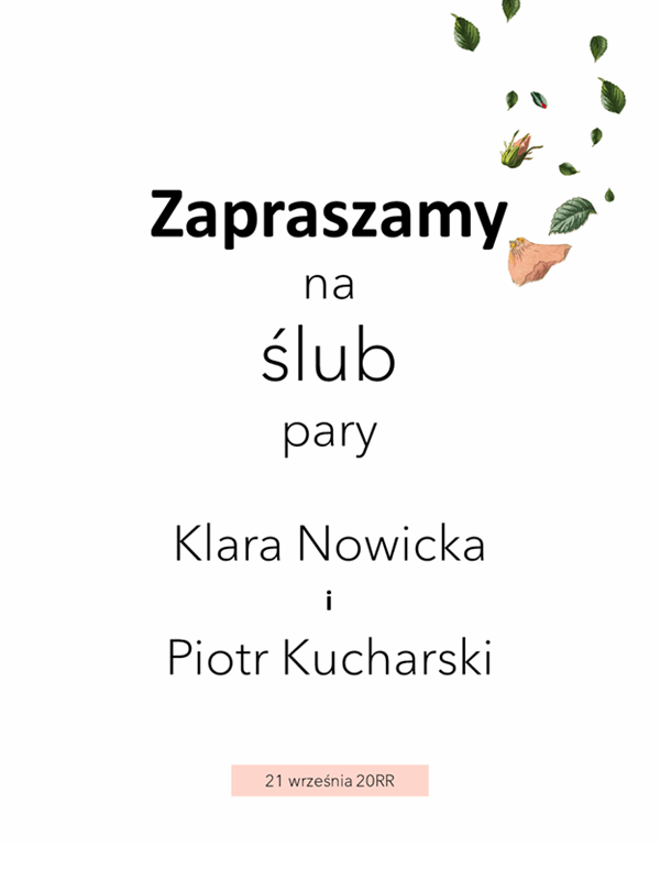 Oznaczenia ślubne — Kwiatowy Oznaczenia ślubne — Kwiatowy