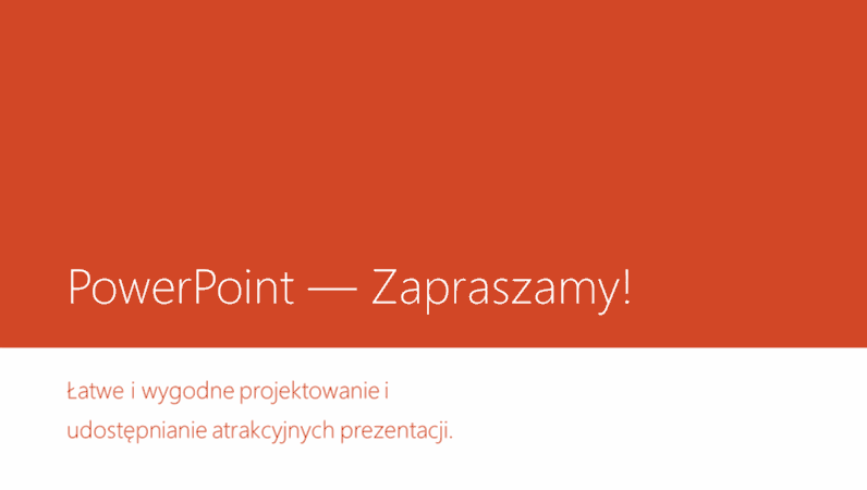 PowerPoint — Zapraszamy!