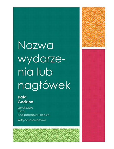 Ulotka z kolorowymi blokami Ulotka z kolorowymi blokami