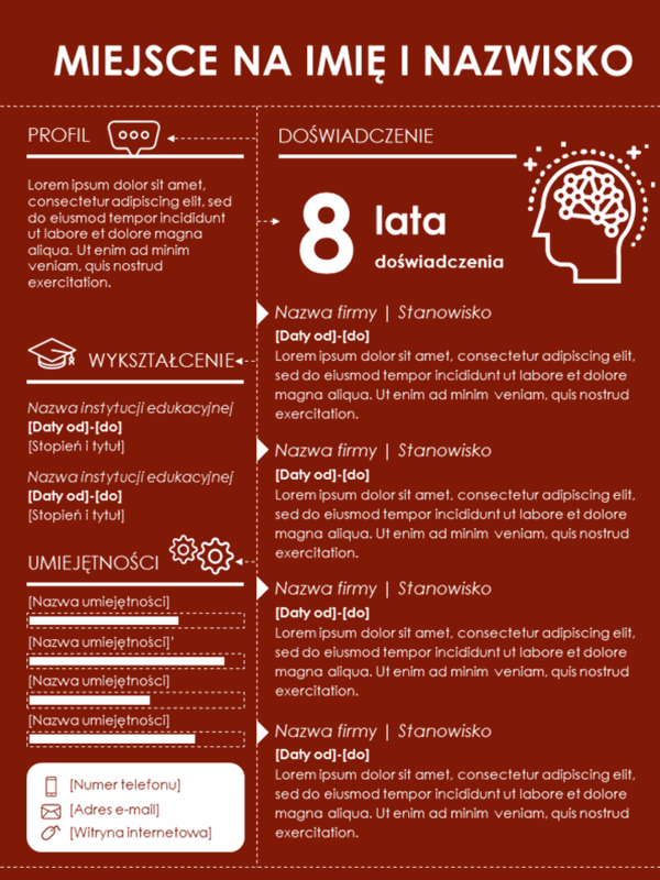Życiorys w formie infografiki Życiorys w formie infografiki