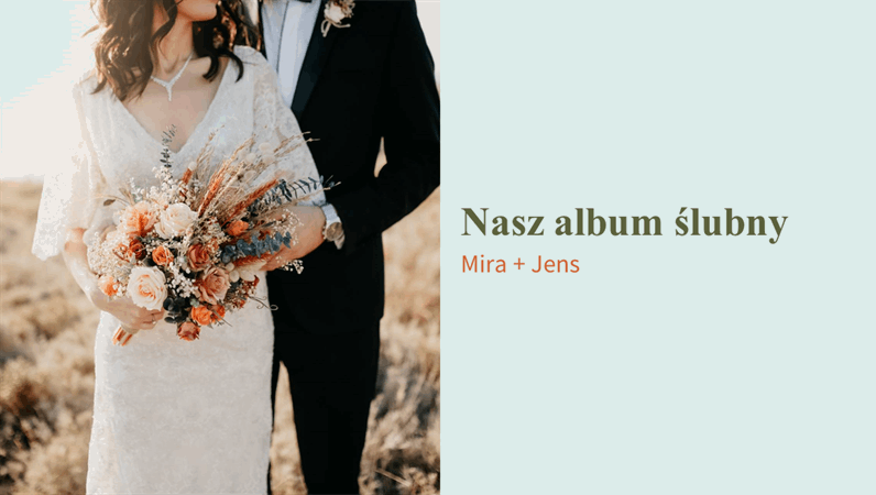 Album ślubny — kwiaty