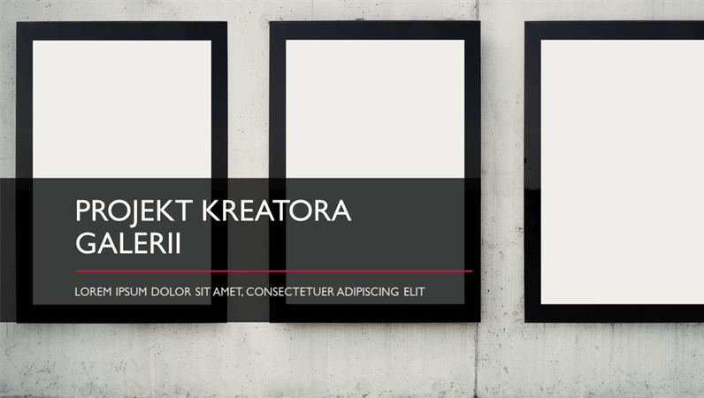 Projekt kreatora galerii Projekt kreatora galerii