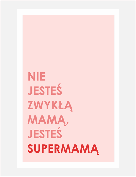 Kartka na Dzień Matki dla supermamy