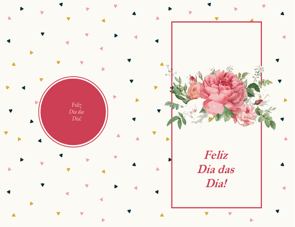 Cartão de dia das mães com rosas retrô