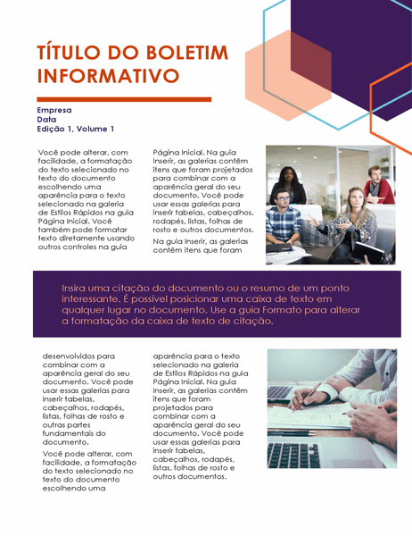 Boletim informativo (design executivo, 2 páginas) Boletim informativo (design executivo, 2 páginas)