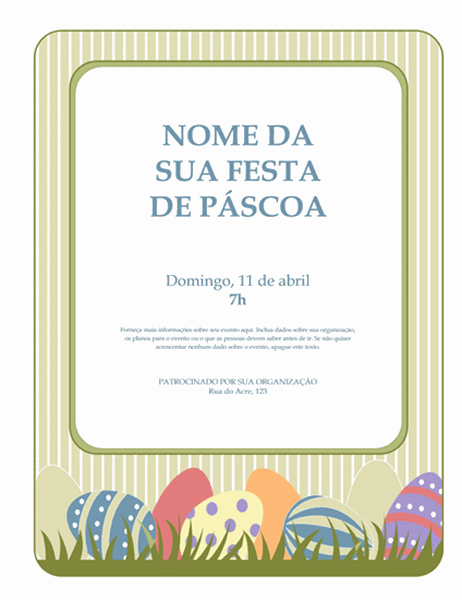 Panfleto de Páscoa (com ovos)