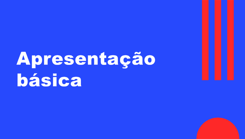 Apresentação de treinamento Apresentação de treinamento