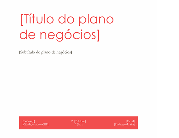 Plano de negócios (design vermelho)