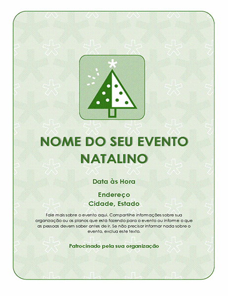 Panfleto de evento natalino (com árvore verde)
