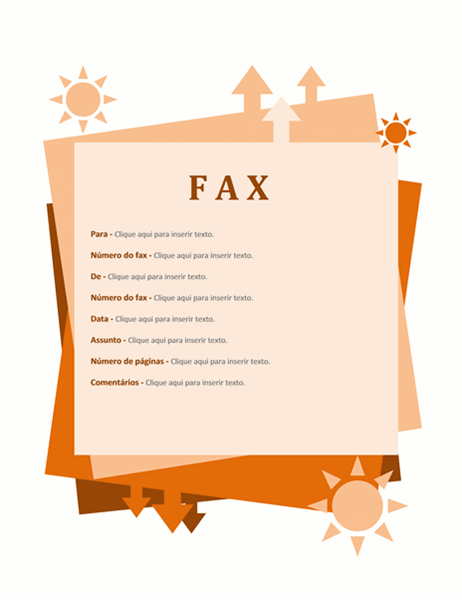 Folha de rosto de fax