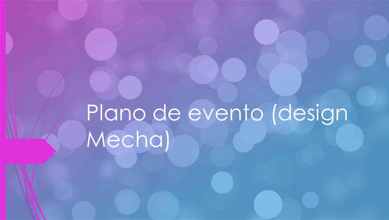 Plano de evento (design Mecha)