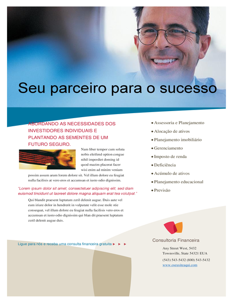 Panfleto de negócios financeiros Panfleto de negócios financeiros