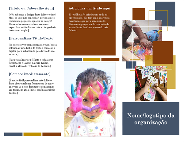 Folheto educativo Folheto educativo