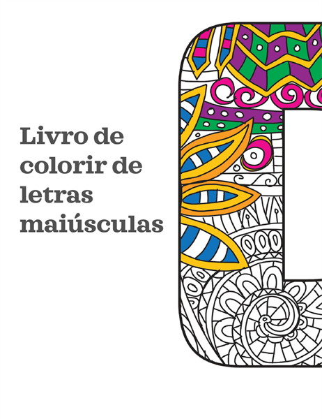 Livro para colorir de letras maiúsculas Livro para colorir de letras maiúsculas