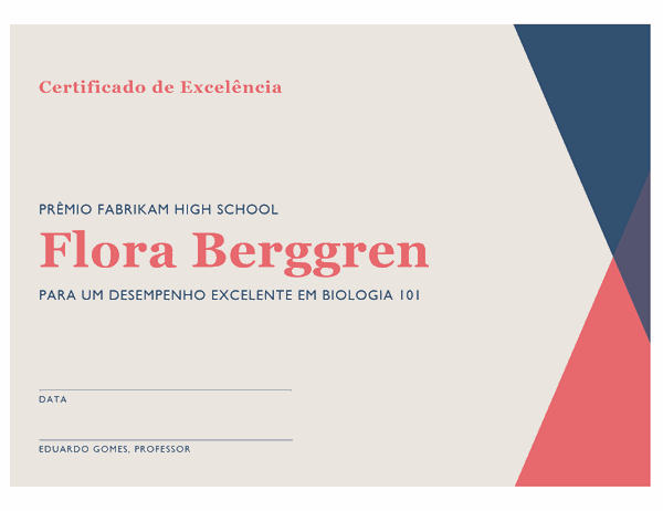 Certificado de realização de ensino médio