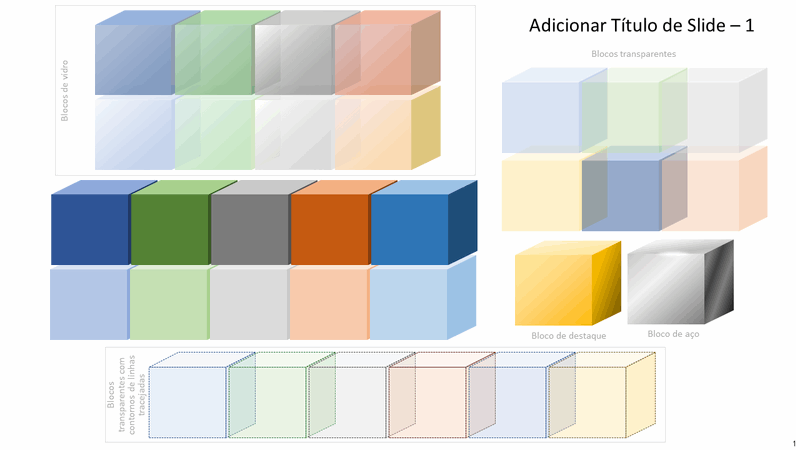 Elementos gráficos de blocos coloridos