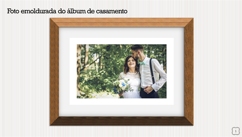 Foto emoldurada do álbum de casamento Foto emoldurada do álbum de casamento