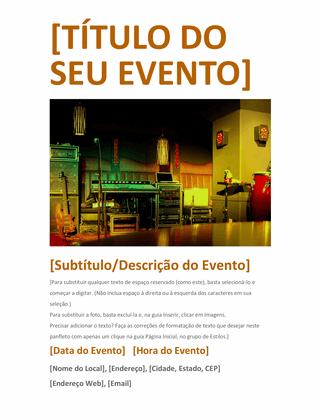 Panfleto do evento (laranja) Panfleto do evento (laranja)