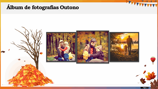 Álbum de fotografias Outono