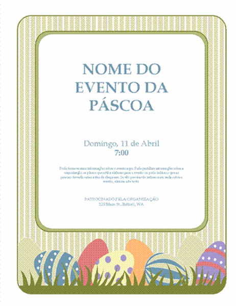 Panfleto para evento da Páscoa (com ovos)