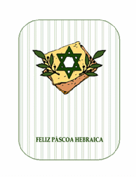 Cartão da Páscoa Hebraica (com a Estrela de David)