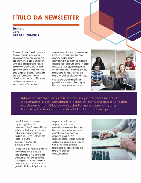 Newsletter (Design executivo, 2 páginas) Newsletter (Design executivo, 2 páginas)
