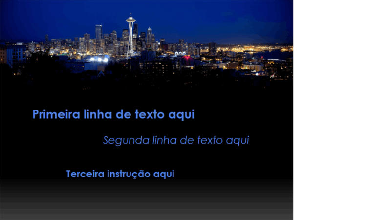 Legendas animadas que se movem e mudam de cor sobre a paisagem urbana de Seattle Legendas animadas que se movem e mudam de cor sobre a paisagem urbana de Seattle